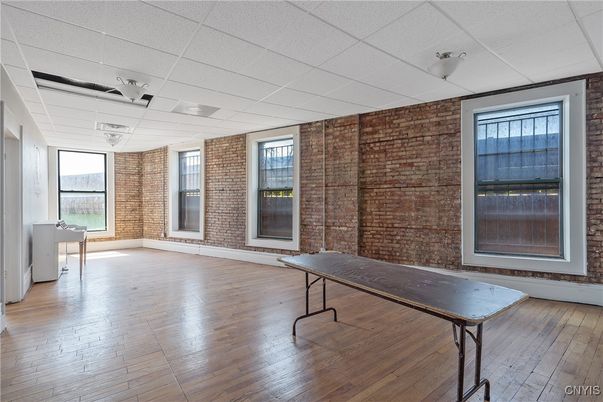 Empty room, Interior, Stone Walls, Wood Texture Flooring
