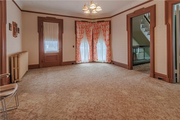 Chandelier, Empty room, Interior
