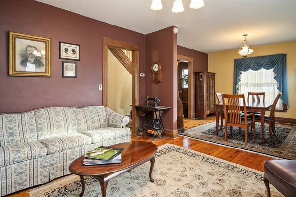 Dining room, Interior, Living room, Pendant Lights, Wood Texture Flooring