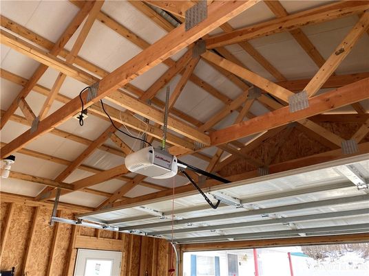 Garage, Interior, Wooden Beams