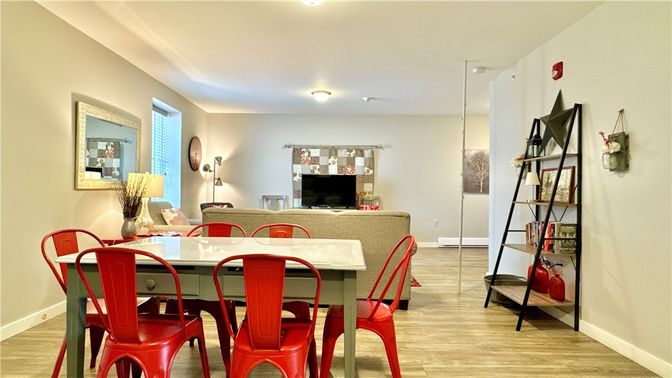 Dining room, Interior, Wood Texture Flooring