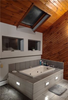 Bathroom, Interior, Wooden Ceilings, Wooden Walls
