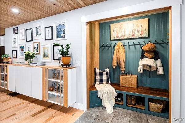Interior, Recessed Lighting, Wooden Ceilings, Wood Texture Flooring