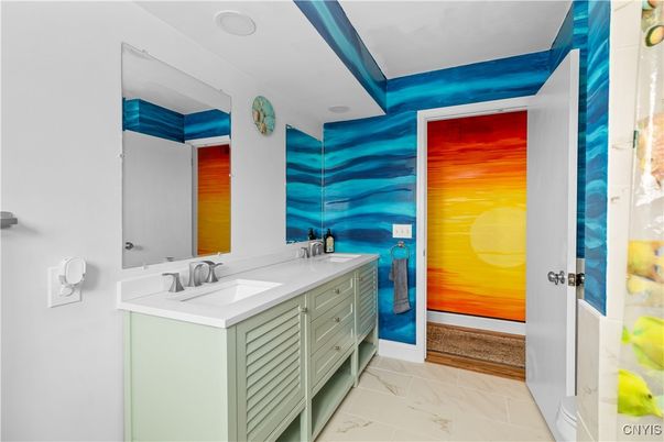 Bathroom, Dual Sink Vanities, Interior, Marble