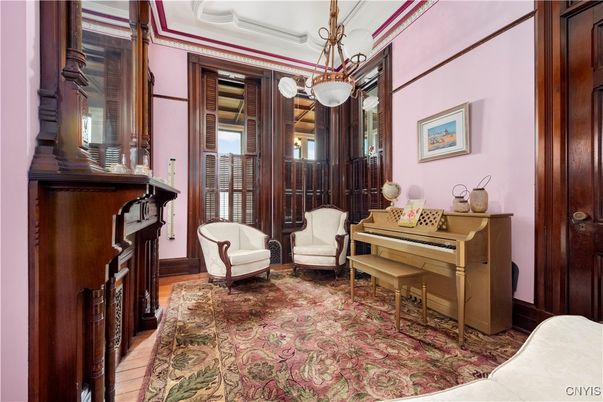 Interior, Pendant Lights, Piano, Wood Texture Flooring