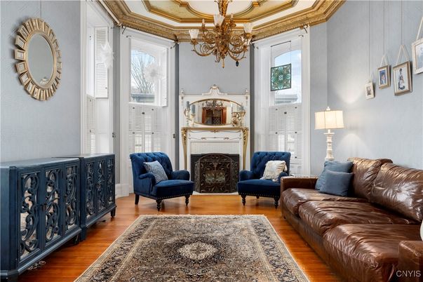 Chandelier, Fireplace, Interior, Living room, Wood Texture Flooring