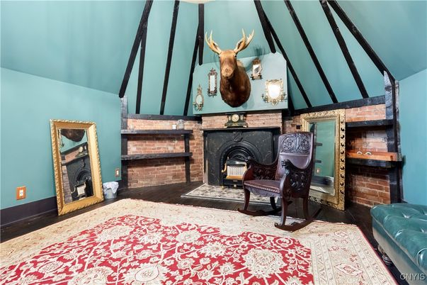 Fireplace, Interior, Wood Texture Flooring