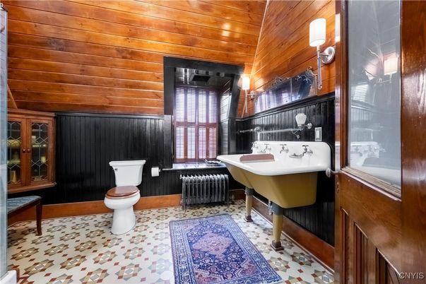 Bathroom, Free Standing Baths, Interior, Wooden Ceilings, Wooden Walls