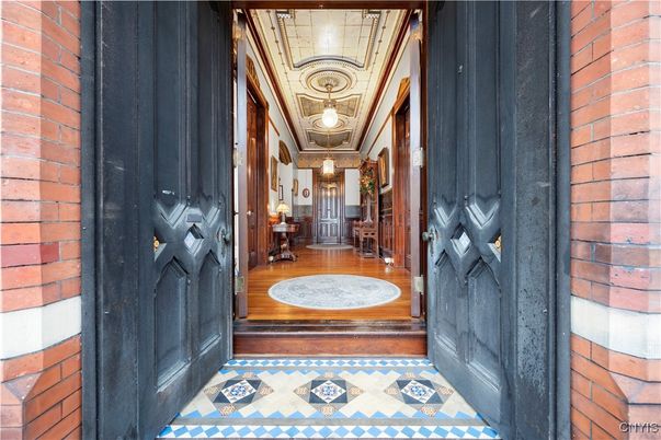 Interior, Stone Walls, Wood Texture Flooring