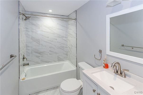 Bathroom, Interior, Marble Walls, Recessed Lighting