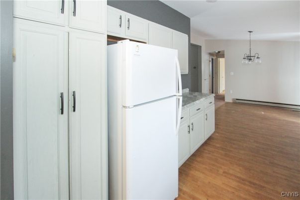 Interior, Kitchen, Pendant Lights, Wood Texture Flooring