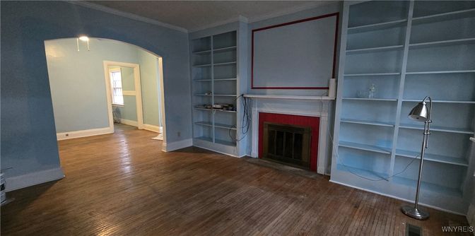Empty room, Fireplace, Interior, Wood Texture Flooring