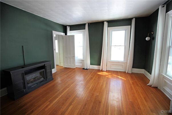 Empty room, Fireplace, Interior, Wood Texture Flooring