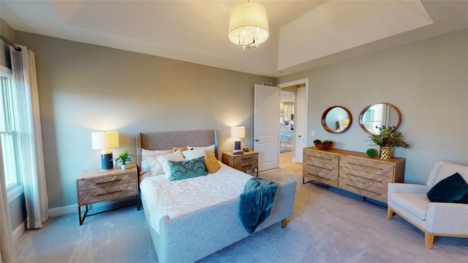 Bedroom, Chandelier, Interior