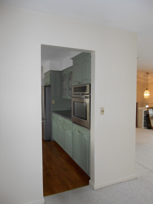 Interior, Kitchen, Pendant Lights, Stainless Steel Appliances, Wood Texture Flooring