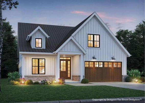 Attached, Exterior, Facade, Farmhouse