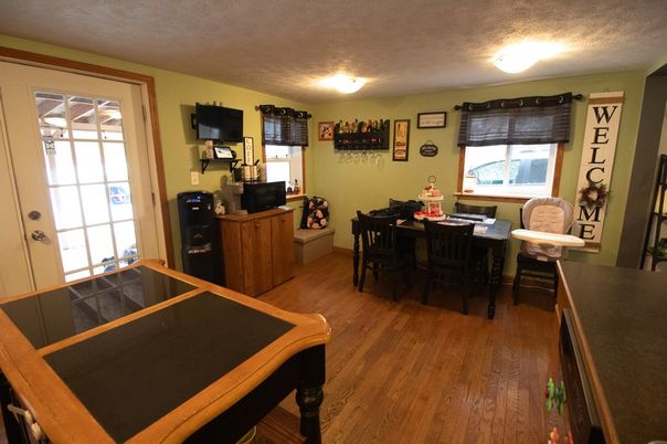 Dining room, Interior, Wood Texture Flooring