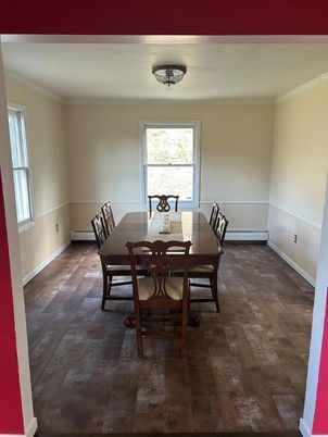 Dining room, Interior, Wood Texture Flooring