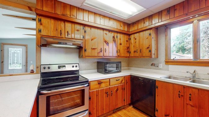 Interior, Kitchen, Wood Texture Flooring