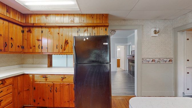 Interior, Kitchen, Wood Texture Flooring
