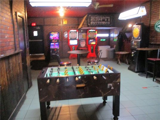 Billiard Table, Game Room, Interior, Stone Walls