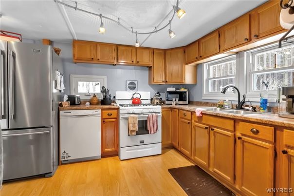 Interior, Kitchen, Wood Texture Flooring