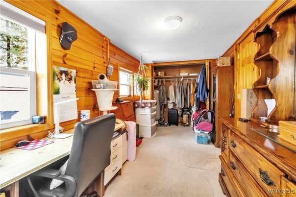 Home Office, Interior, Wooden Walls