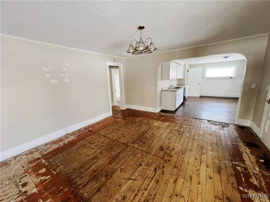 Chandelier, Empty room, Interior, Wood Texture Flooring