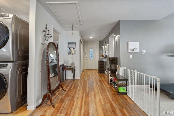 Interior, Recessed Lighting, Utility Closets, Washer, Wood Texture Flooring