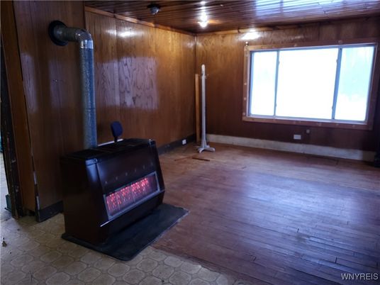 Empty room, Fireplace, Interior, Wooden Ceilings, Wood Texture Flooring, Wooden Walls