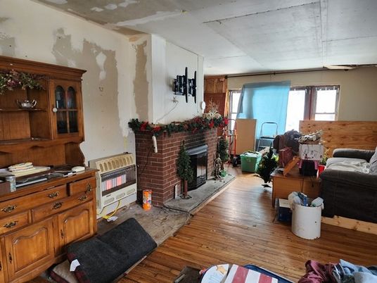Fireplace, Interior, Wood Texture Flooring