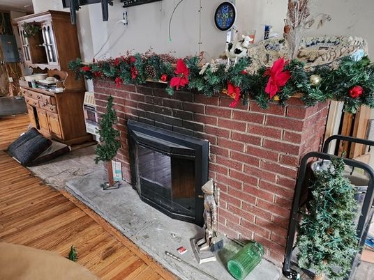 Fireplace, Interior, Wood Texture Flooring
