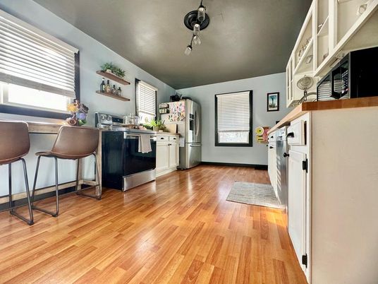 Interior, Kitchen, Wood Texture Flooring