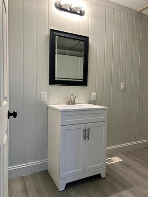 Bathroom, Interior, Wood Texture Flooring