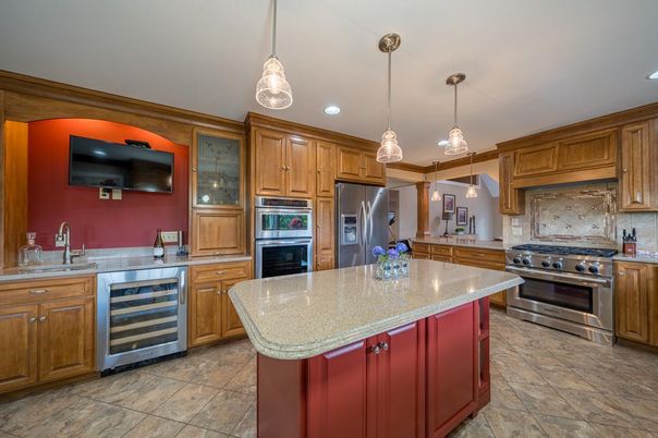 Interior, Kitchen, Pendant Lights, Recessed Lighting, Stainless Steel Appliances