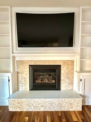 Fireplace, Interior, Wood Texture Flooring