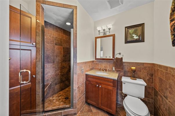 Bathroom, Dual Sink Vanities, Glass Shower, Interior