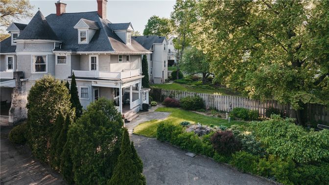 Backyard, Exterior, Facade, Queen Anne Victorian