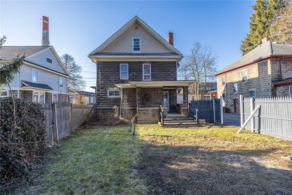 Backyard, Exterior, Facade, Brick Facade, Queen Anne Victorian