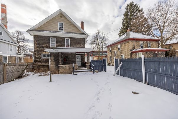 Backyard, Exterior, Facade, Brick Facade, Queen Anne Victorian