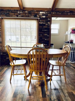Dining room, Interior, Wood Texture Flooring