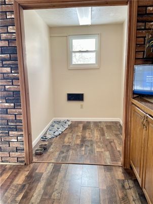 Empty room, Interior, Stone Walls, Wood Texture Flooring