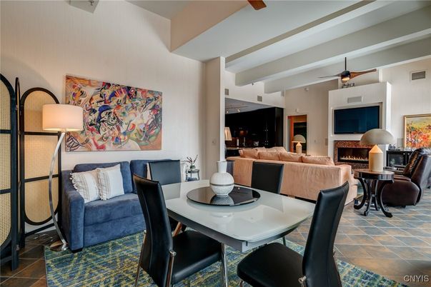 Dining room, Fireplace, Interior, Living room