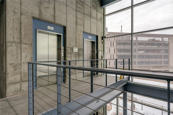 Elevator, Interior, Stone Walls