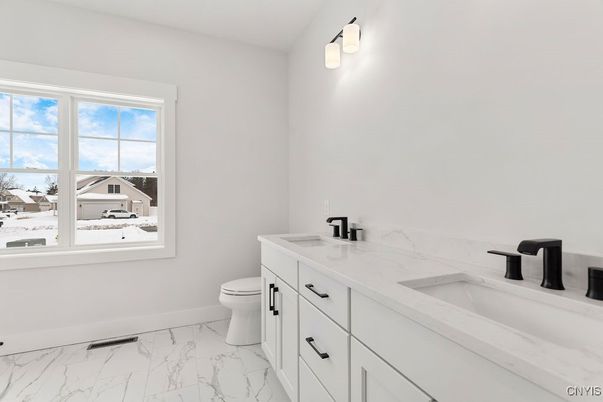 Bathroom, Dual Sink Vanities, Interior, Marble