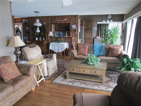 Dining room, Interior, Living room, Pendant Lights, Wood Texture Flooring