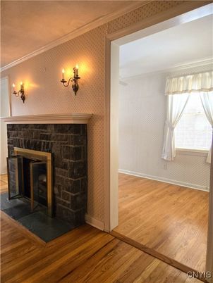 Fireplace, Interior, Wood Texture Flooring