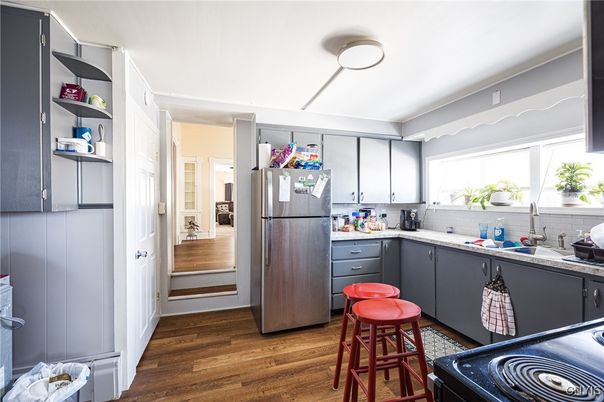 Interior, Kitchen, Wood Texture Flooring