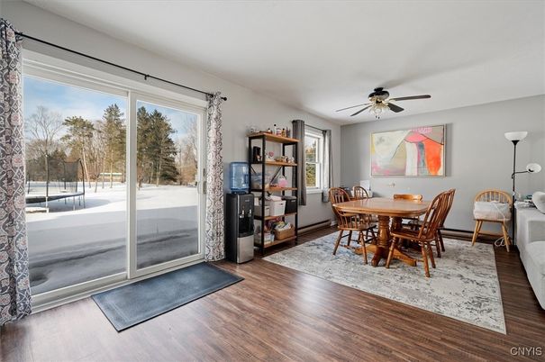 Dining room, Interior, Wood Texture Flooring