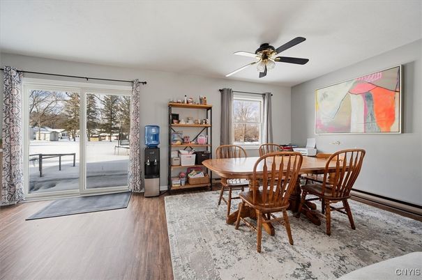Dining room, Interior, Wood Texture Flooring